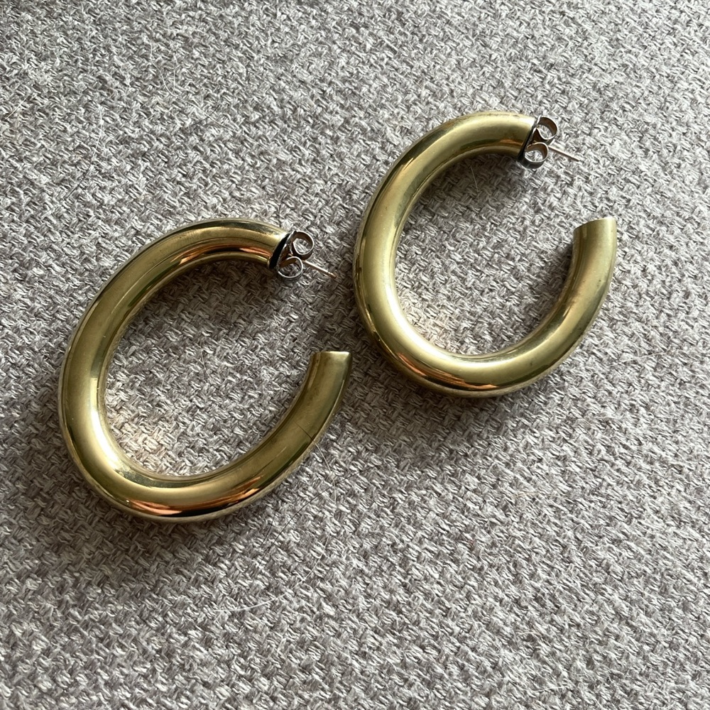 Chunky Gold Hoop Earrings for Women
